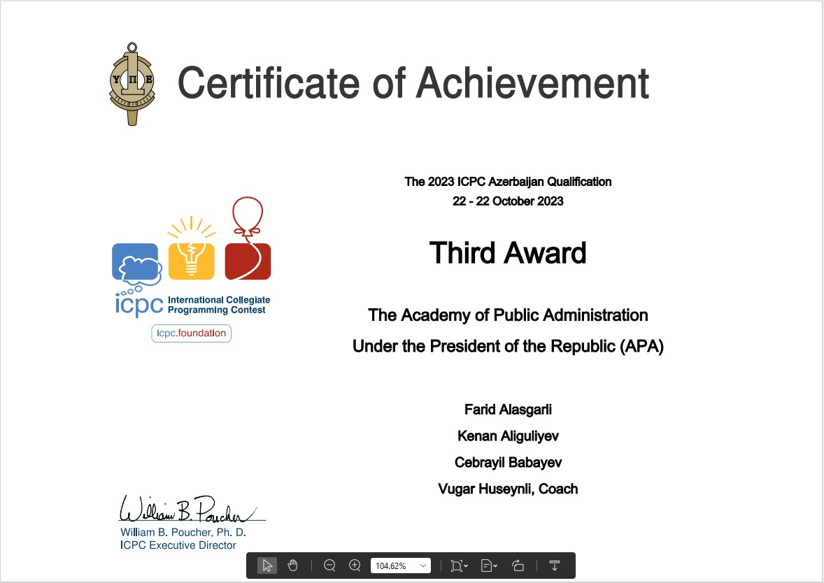 “48-ci İCPC – Universitet Tələbələrinin Beynəlxalq Proqramlaşdırma” müsəbiqəsi