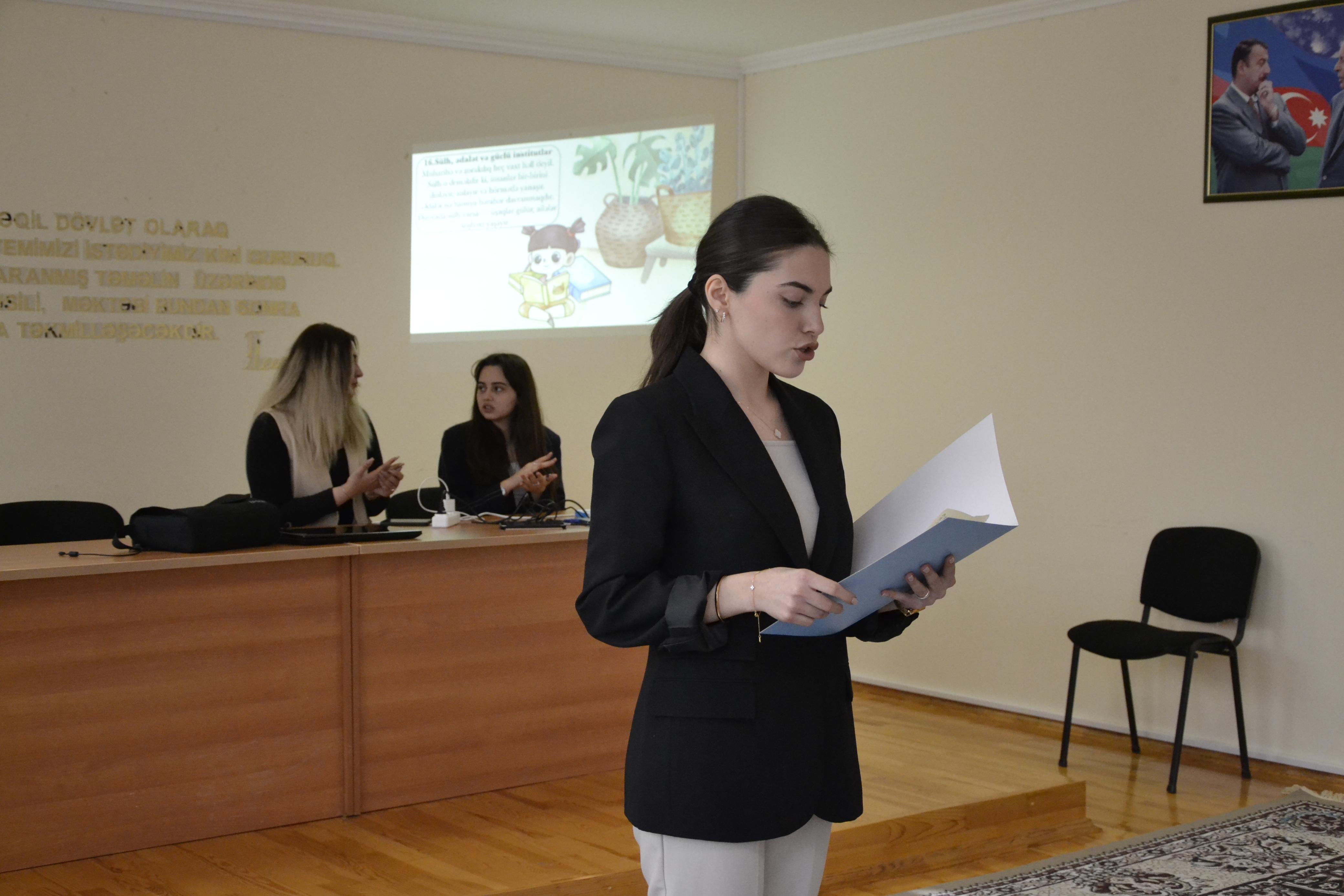 Müəllim və tələbələrimiz internat məktəbində şagirdlərlə görüşmüşlər