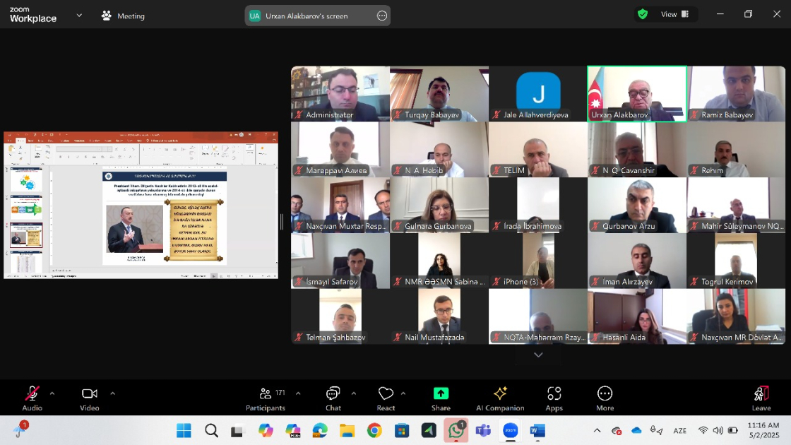 Dövlət İdarəçilik Akademiyası və Naxçıvan Təlim Mərkəzi birgə vebinar keçirib