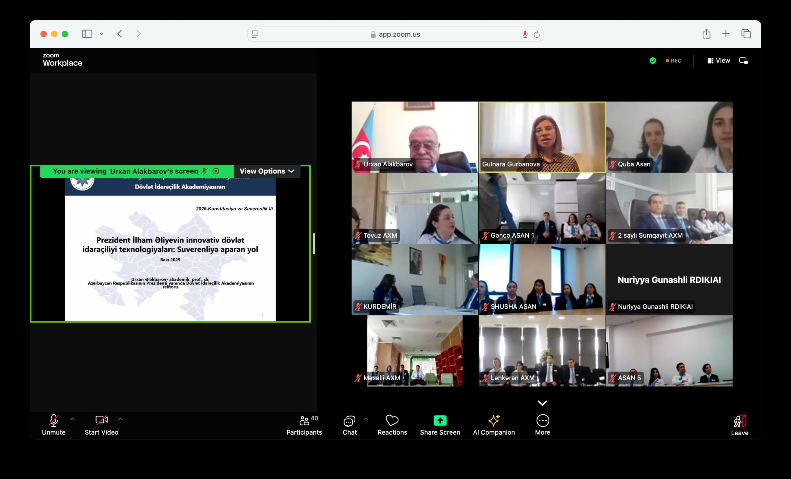 Azərbaycan Respublikasının Prezidenti yanında Dövlət İdarəçilik Akademiyasında “ASAN xidmət” mərkəzlərinin əməkdaşları üçün təlim keçirildi