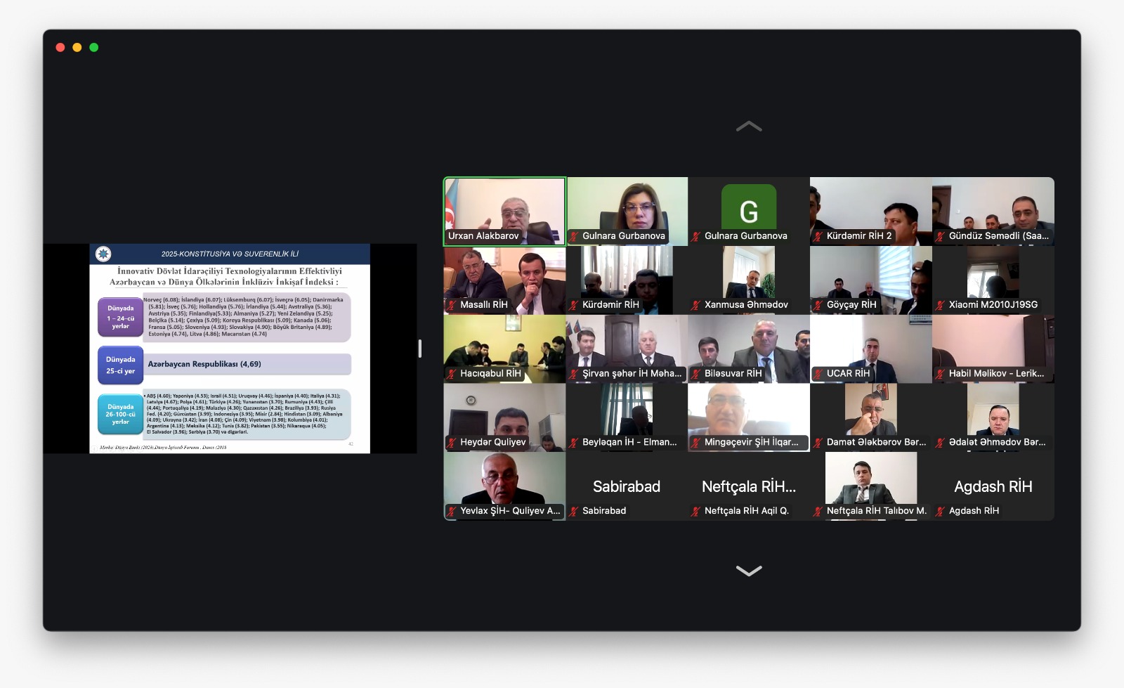 Azərbaycan Respublikasının Prezidenti yanında Dövlət İdarəçilik Akademiyasında yerli icra hakimiyyəti orqanlarının əməkdaşları üçün təlim baş tutdu