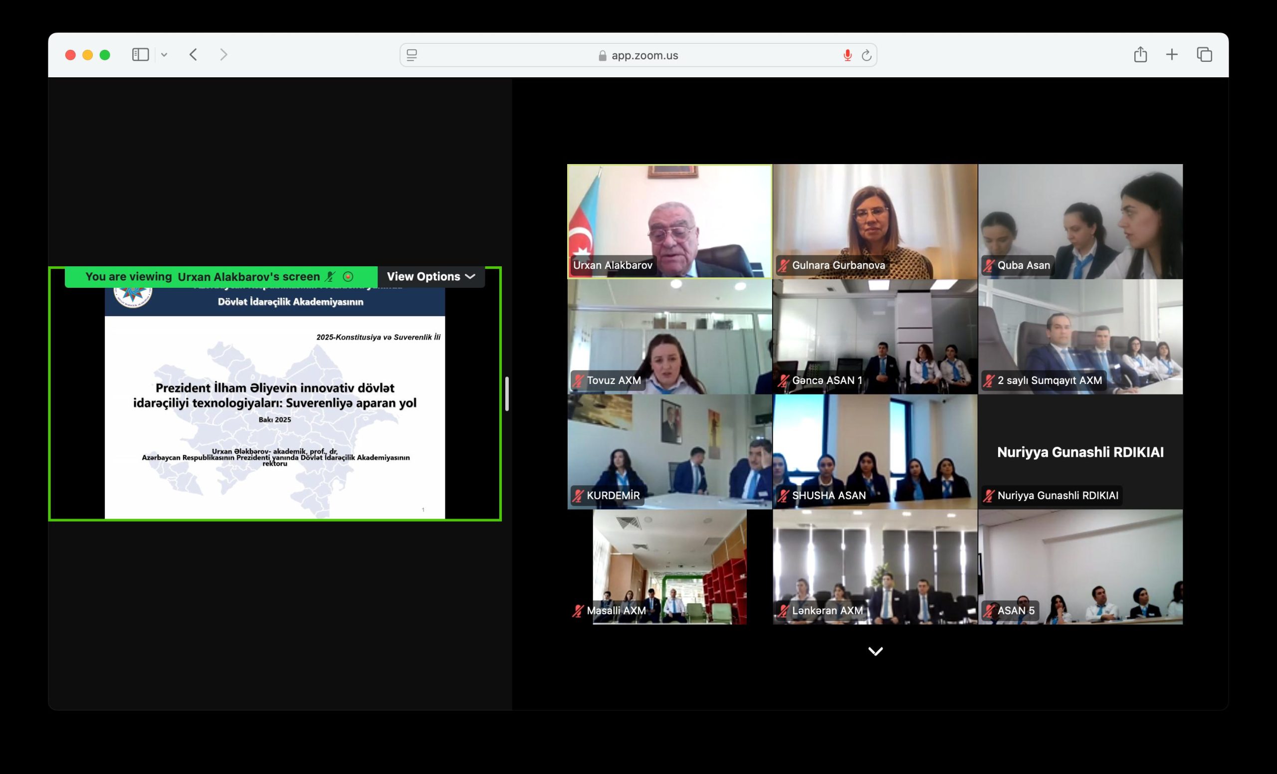 Azərbaycan Respublikasının Prezidenti yanında Dövlət İdarəçilik Akademiyasında “ASAN xidmət” mərkəzlərinin əməkdaşları üçün təlim keçirildi