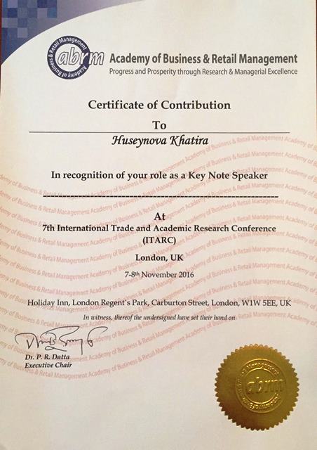 Dövlət İdarəçilik Akademiyası Beynəlxalq konfransda təmsil olunub