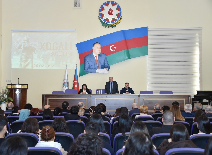Dövlət İdarəçilik Akademiyasında Xocalı soyqırımının 32-ci ildönümü ilə əlaqədar tədbir keçirilib