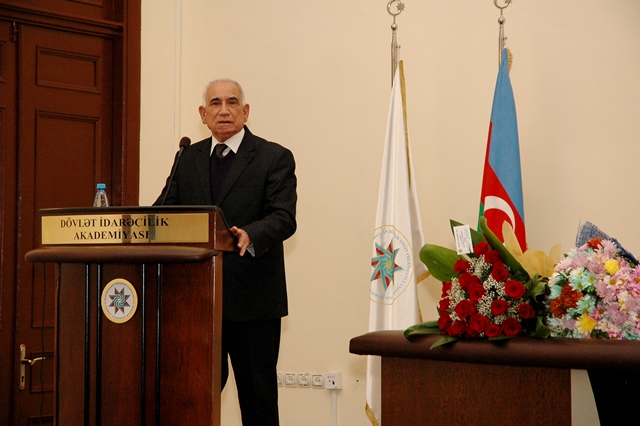Dövlət İdarəçilik Akademiyasının Regional İqtisadi və Sosial Araşdırmalar İnstitutunun direktoru Əli Nuriyev 75 illik yubileyinə həsr olunmuş tədbir keçirilmişdir