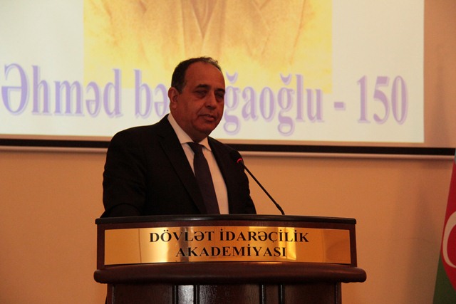 Dövlət İdarəçilik Akademiyasında Əhməd bəy Ağaoğlunun anadan olmasının 150 illiyi qeyd edilib