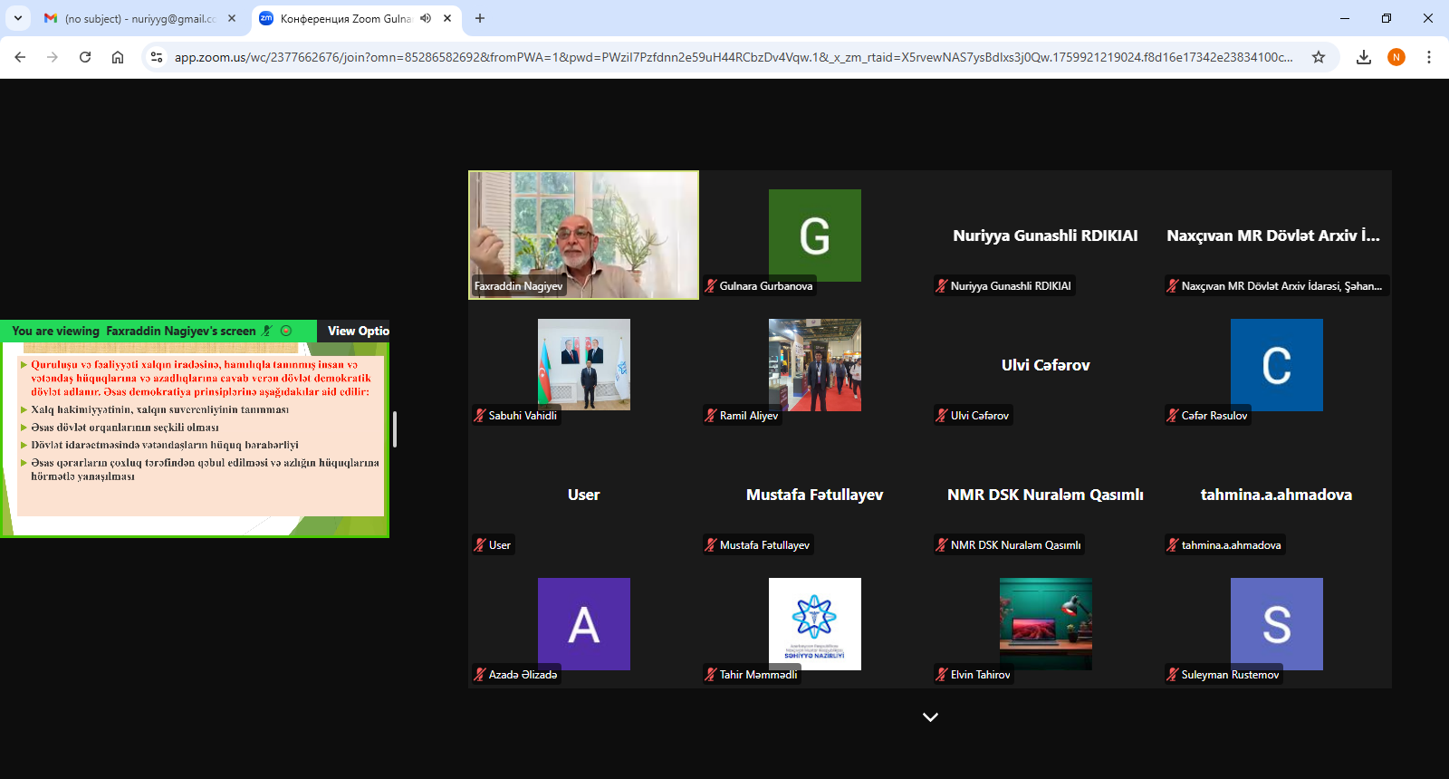 Azərbaycan Respublikasının Prezidenti yanında Dövlət İdrəçilik Akademiyasında “Dövlət qulluğuna dair qanunvericilik və onun tətbiqi” mövzusunda elmi-praktik təlim keçirilmişdir