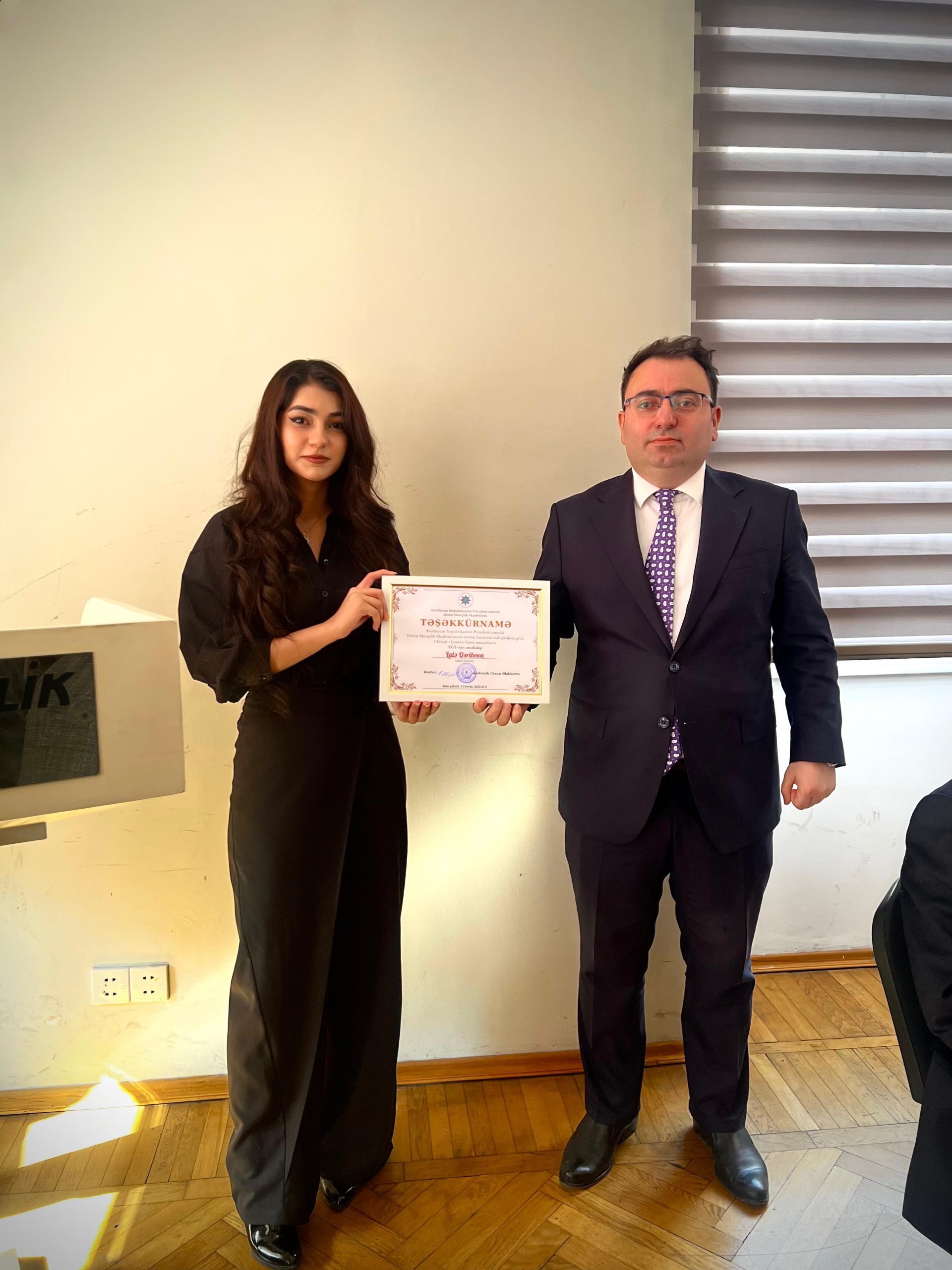 2 fevral- Gənclər Günü münasibətilə Dövlət İdarəçilik Akademiyasının  bir qrup tələbəsi təltif olunmuşlar