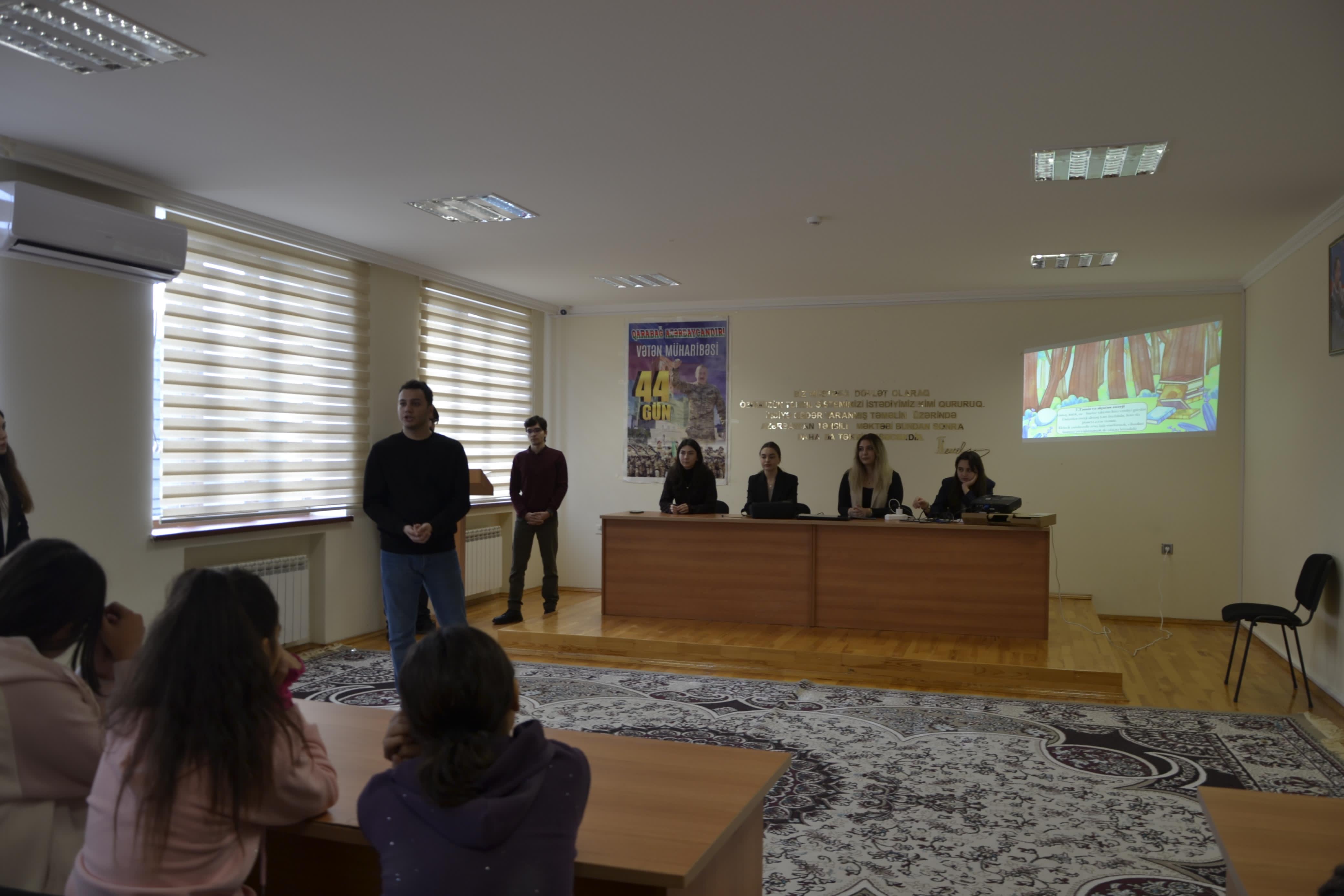 Müəllim və tələbələrimiz internat məktəbində şagirdlərlə görüşmüşlər