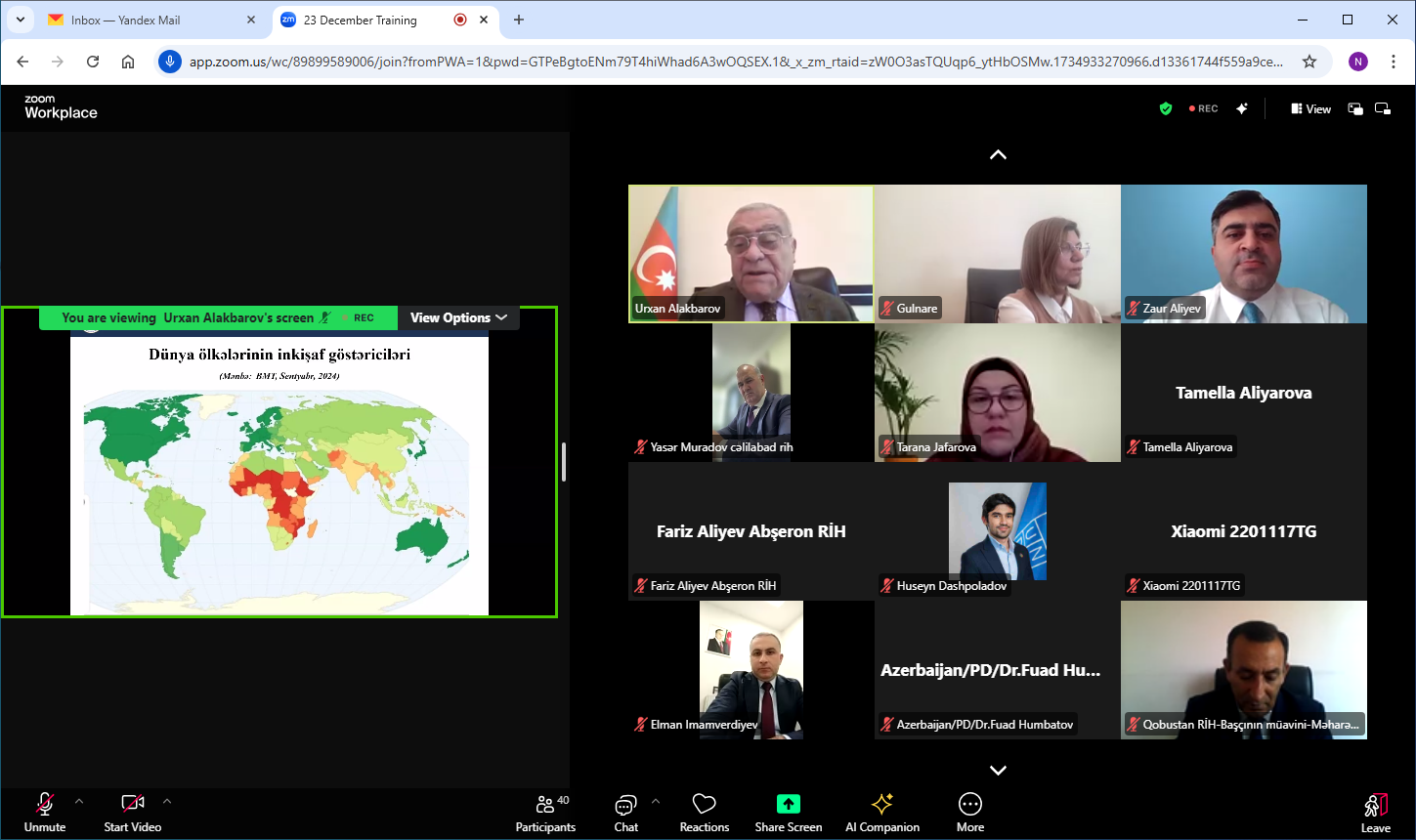 DİA-da “İqlim dəyişikliyinə uyğunlaşma üzrə” təlimlərə başlanılıb