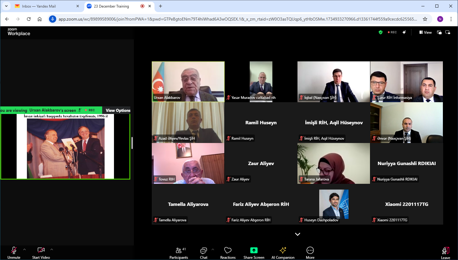 DİA-da “İqlim dəyişikliyinə uyğunlaşma üzrə” təlimlərə başlanılıb