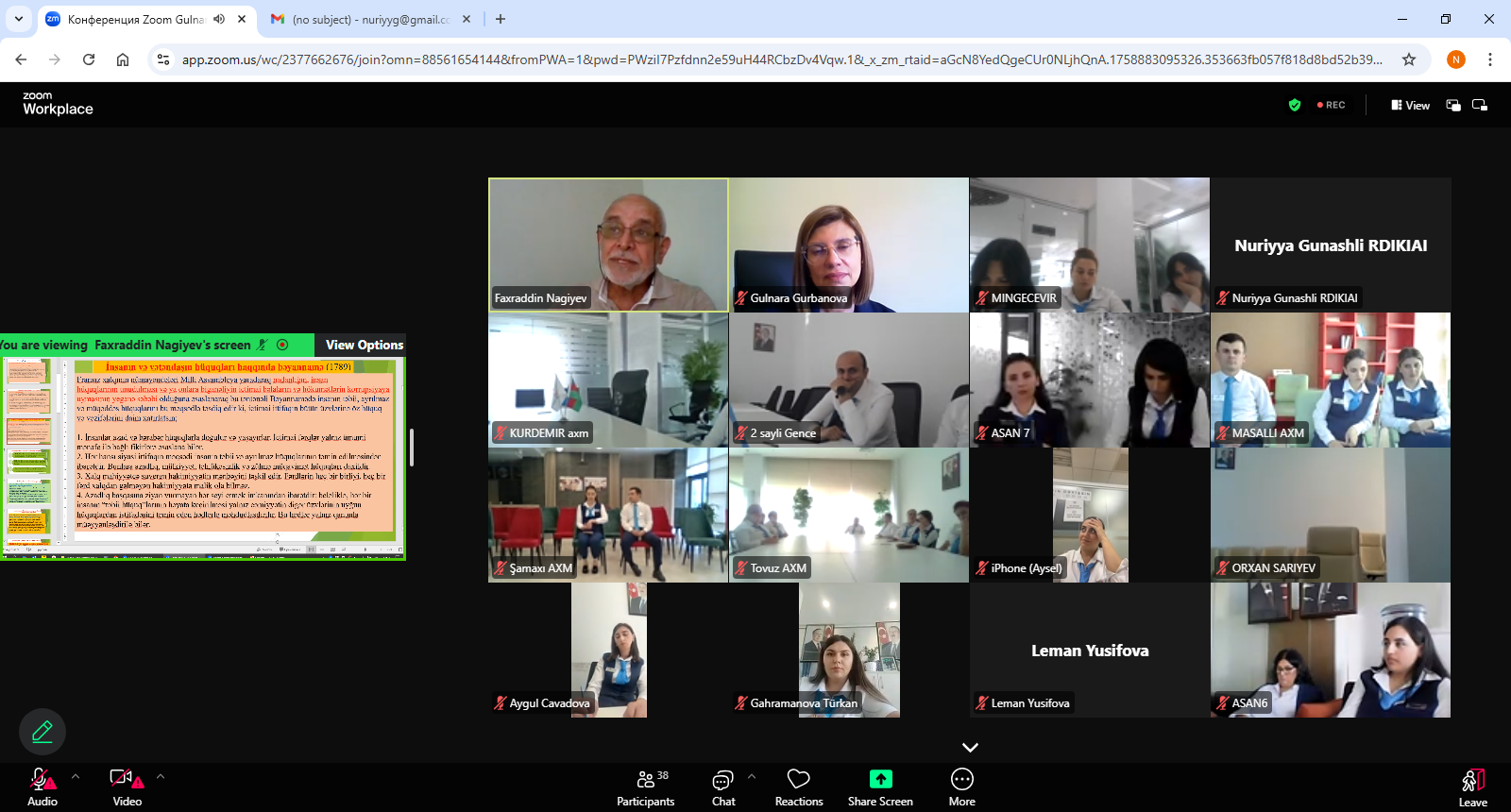Azərbaycan Respublikasının Prezidenti yanında Dövlət İdarəçilik Akademiyasında “ASAN xidmət” mərkəzlərinin əməkdaşları üçün “Dövlət qulluğuna dair qanunvericilik və onun tətbiqi” mövzusunda təlim keçirilib