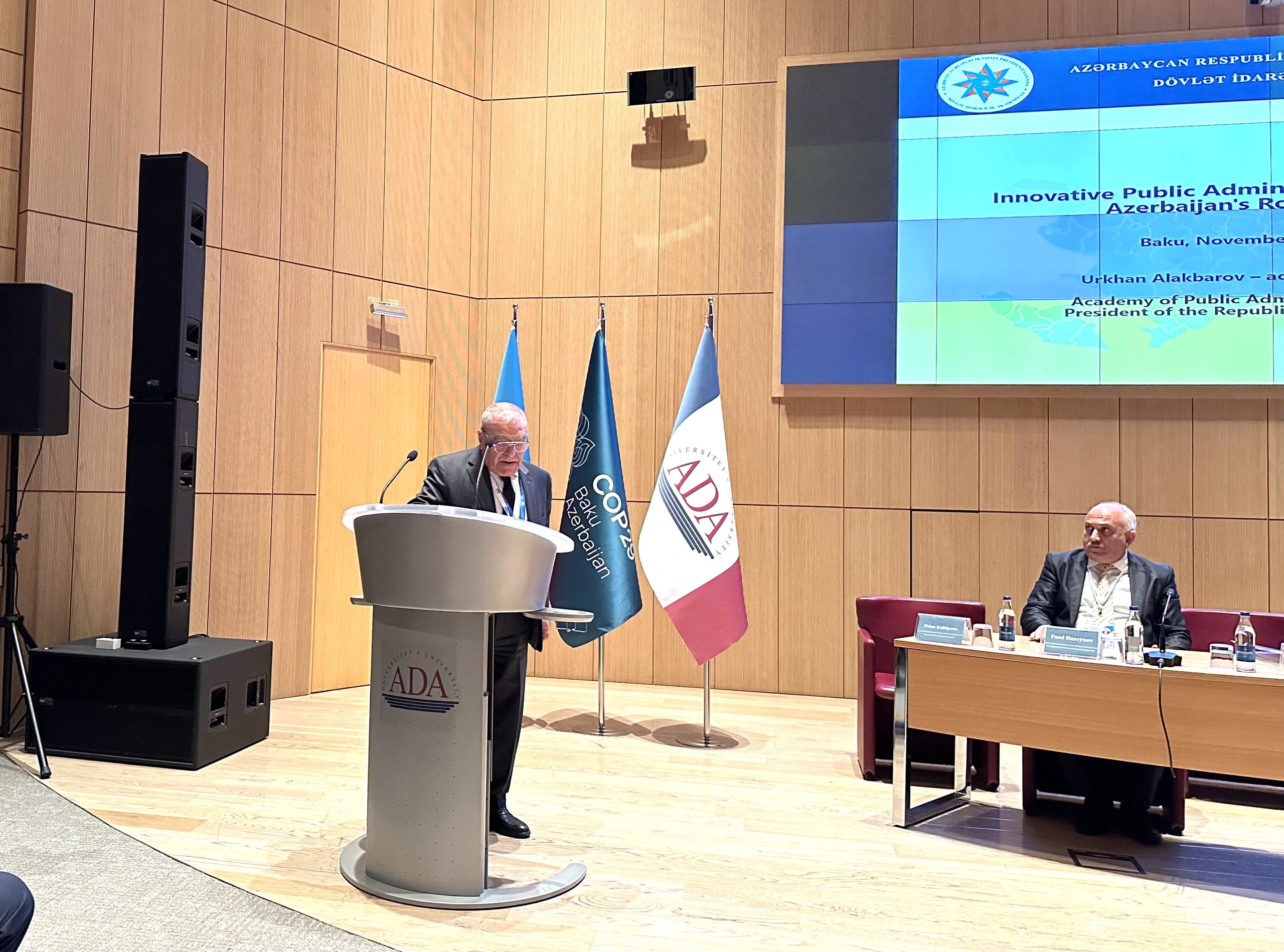 Dövlət İdarəçilik Akademiyasının rektoru COP29 çərçivəsində keçirilən beynəlxalq konfransda məruzə ilə çıxış etmişdir