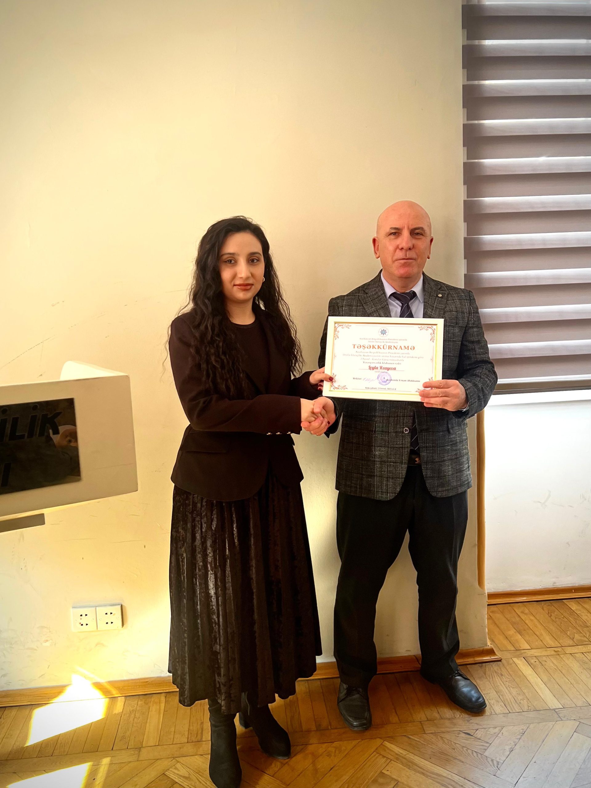 2 fevral- Gənclər Günü münasibətilə Dövlət İdarəçilik Akademiyasının  bir qrup tələbəsi təltif olunmuşlar