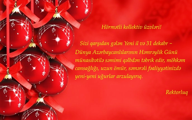 YENİ İLİNİZ MÜBARƏK!