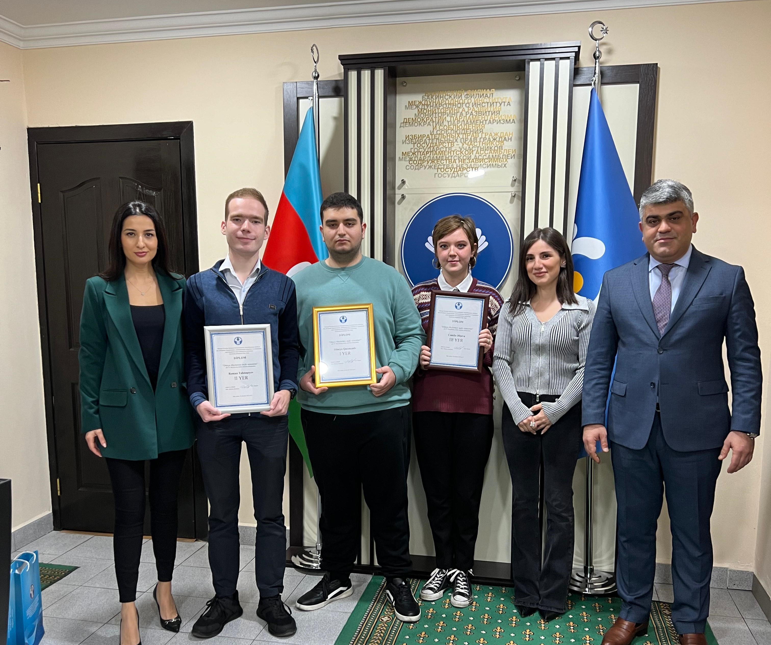 Azərbaycan Prezidenti yanında Dövlət İdarəçilik Akademiyasının Siyasi idarəetmə fakültəsinin tələbəsi internet olimpiadasının qalibi olmuşdur