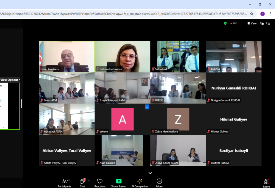 DİA-da “ASAN xidmət” mərkəzlərinin əməkdaşları üçün təlim keçirilib