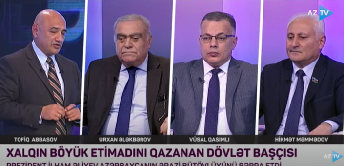 Azərbaycan Respublikasının Prezidenti yanında Dövlət İdarəçilik Akadmiyaının rektoru, akademik   Urxan Ələkbərovun Azərbaycan   Televiziyasının "Əsas məsələ" verilişindən çıxışı